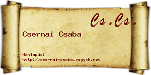Csernai Csaba névjegykártya